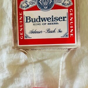 Beer Tap Budweiser Red, White & Blue Acrylic Beer Tap Handle
